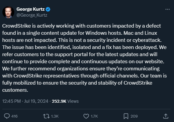 CEO de CrowdStrike