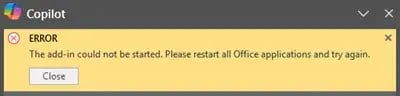 Copilot error (Microsoft)