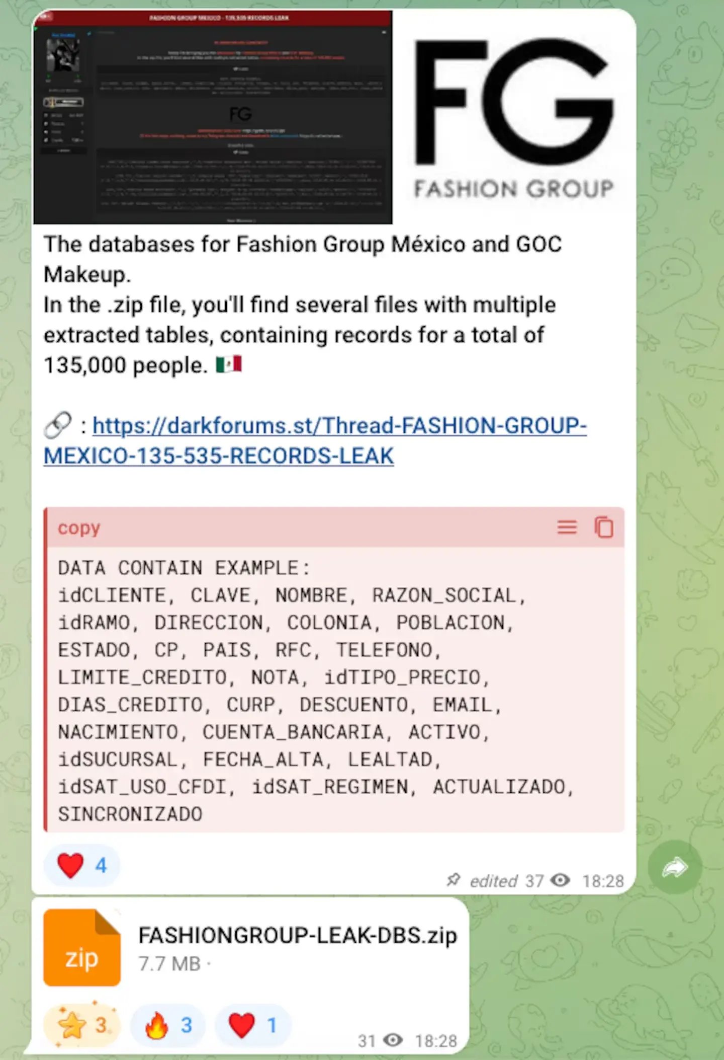 Datos filtrados