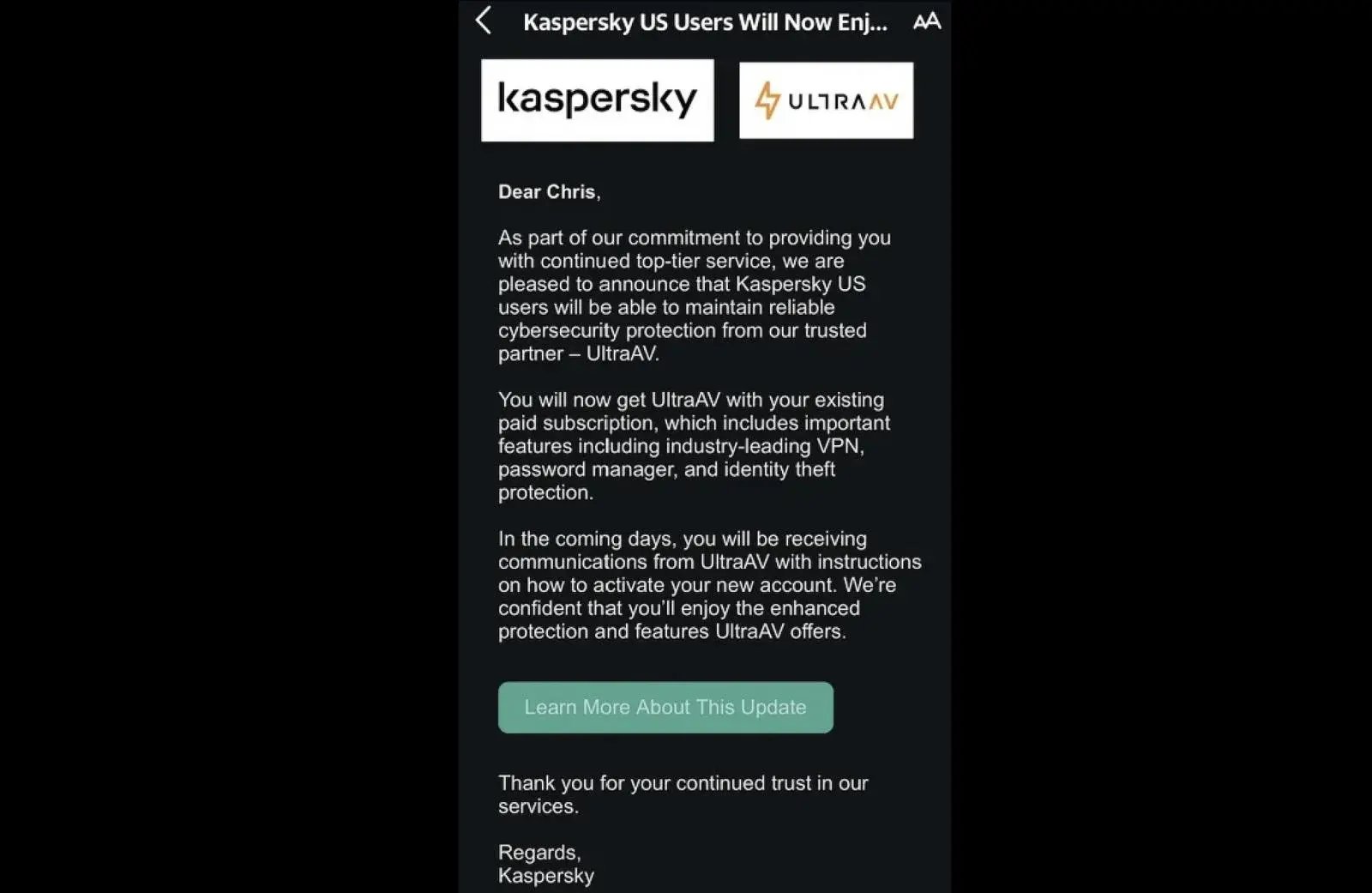 Kaspersky-UltraAV-email