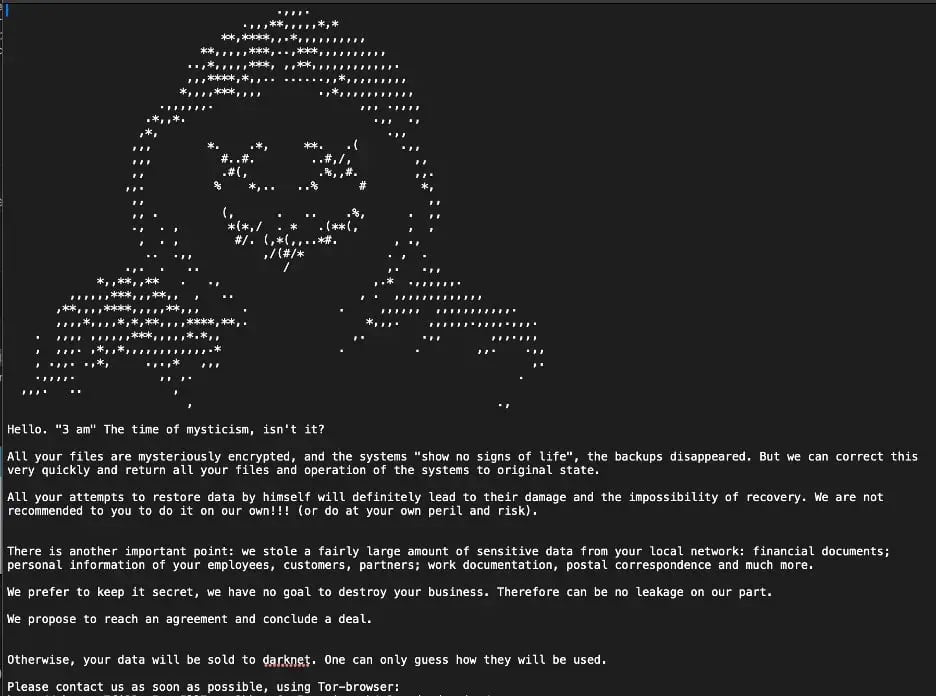 Ransomware 3AM