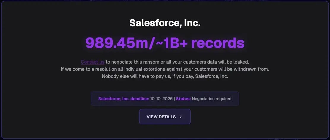 ShinyHunters_Salesforce_leaks