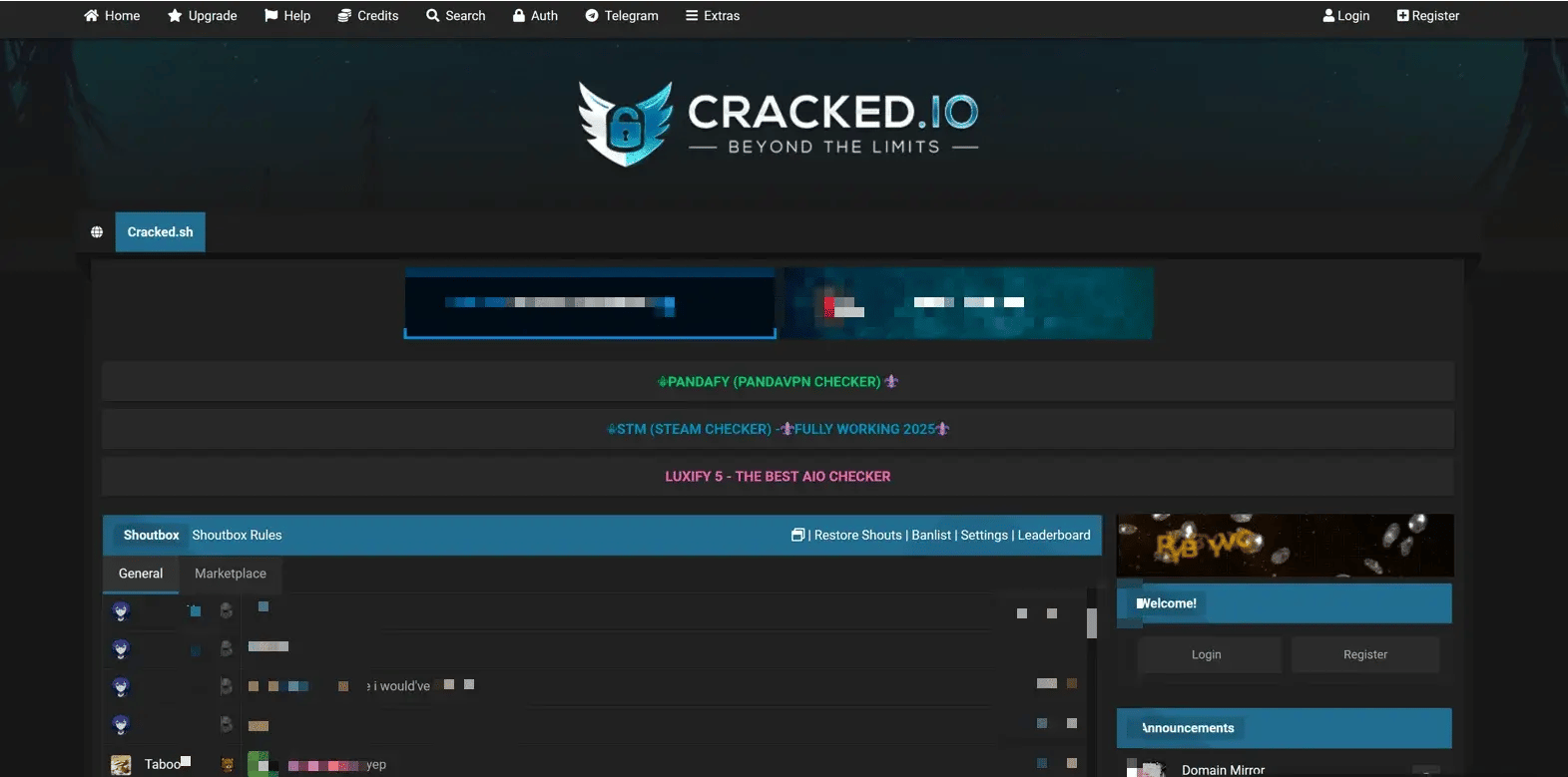 cracked