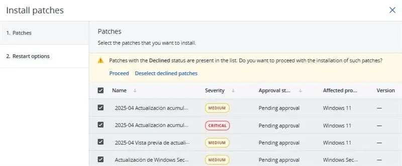 gestion de parches tecnetprotect
