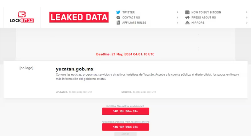 Pagina de Lockbit