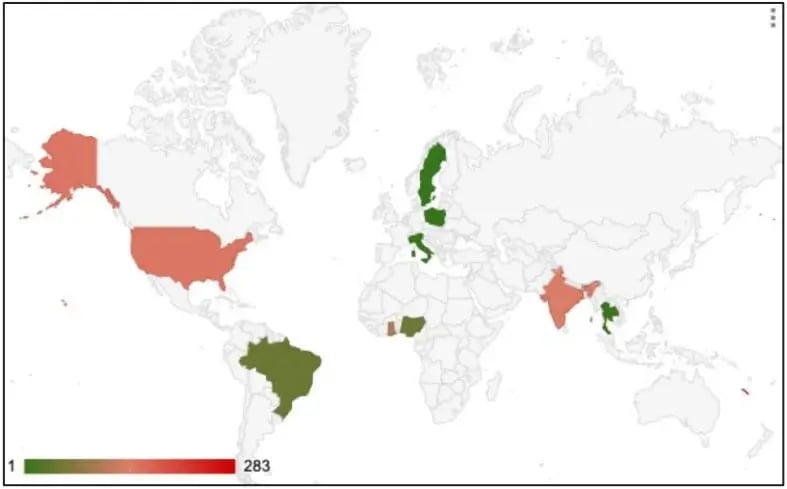 mapa de infecciones
