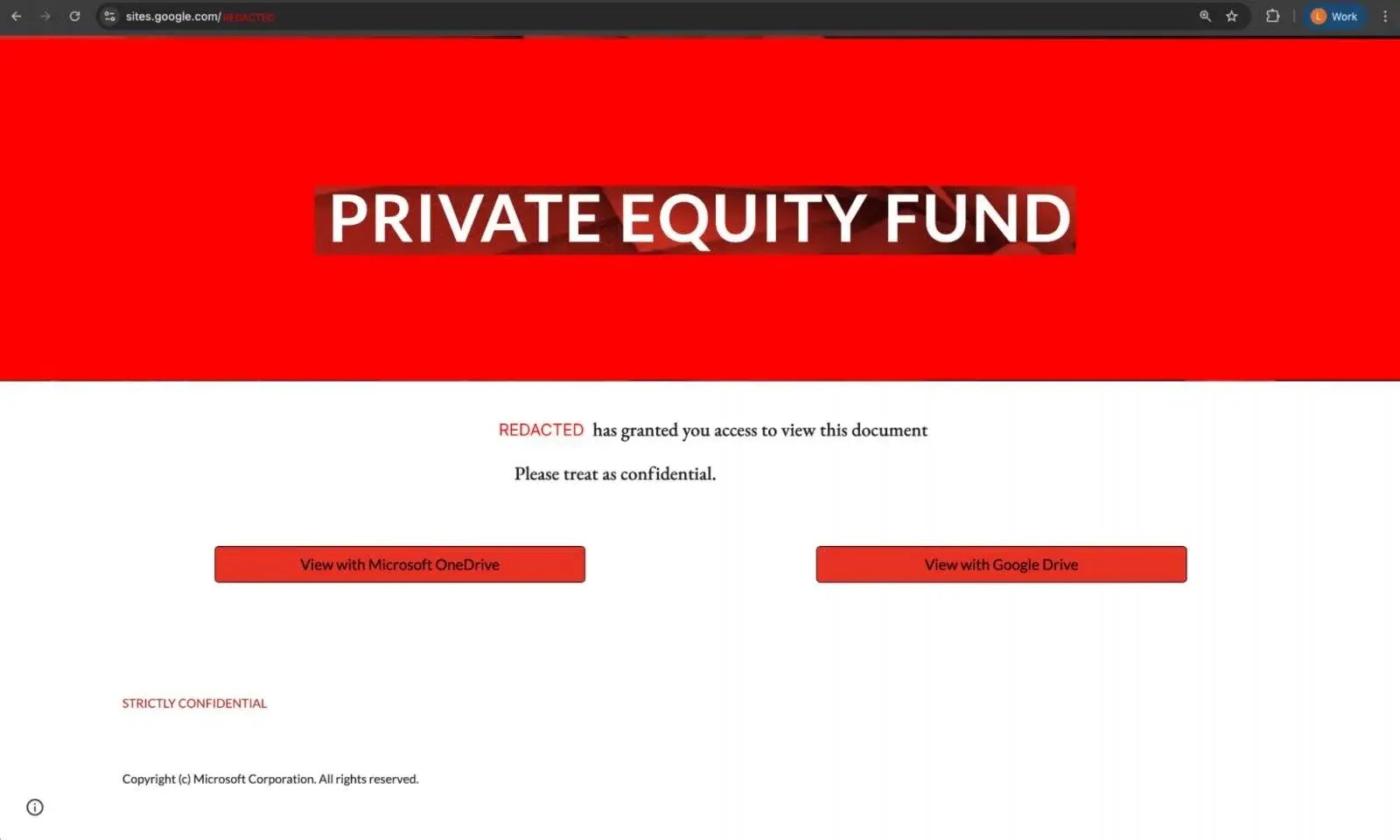 pagina de destino estafa