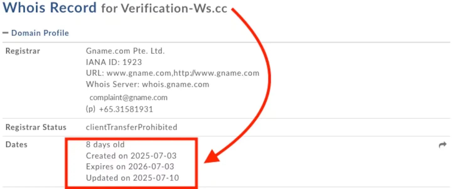 verificacion de la pagina web