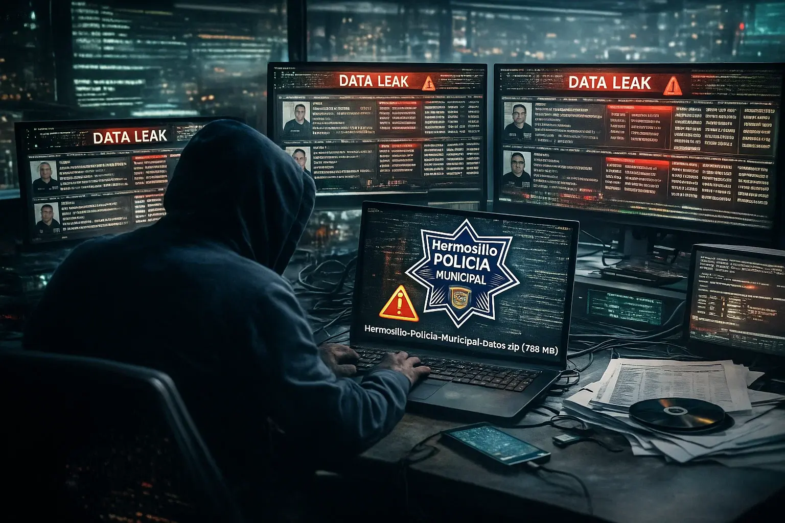 Ciberataque en Hermosillo: Revelan 738 MB con Información de Policías