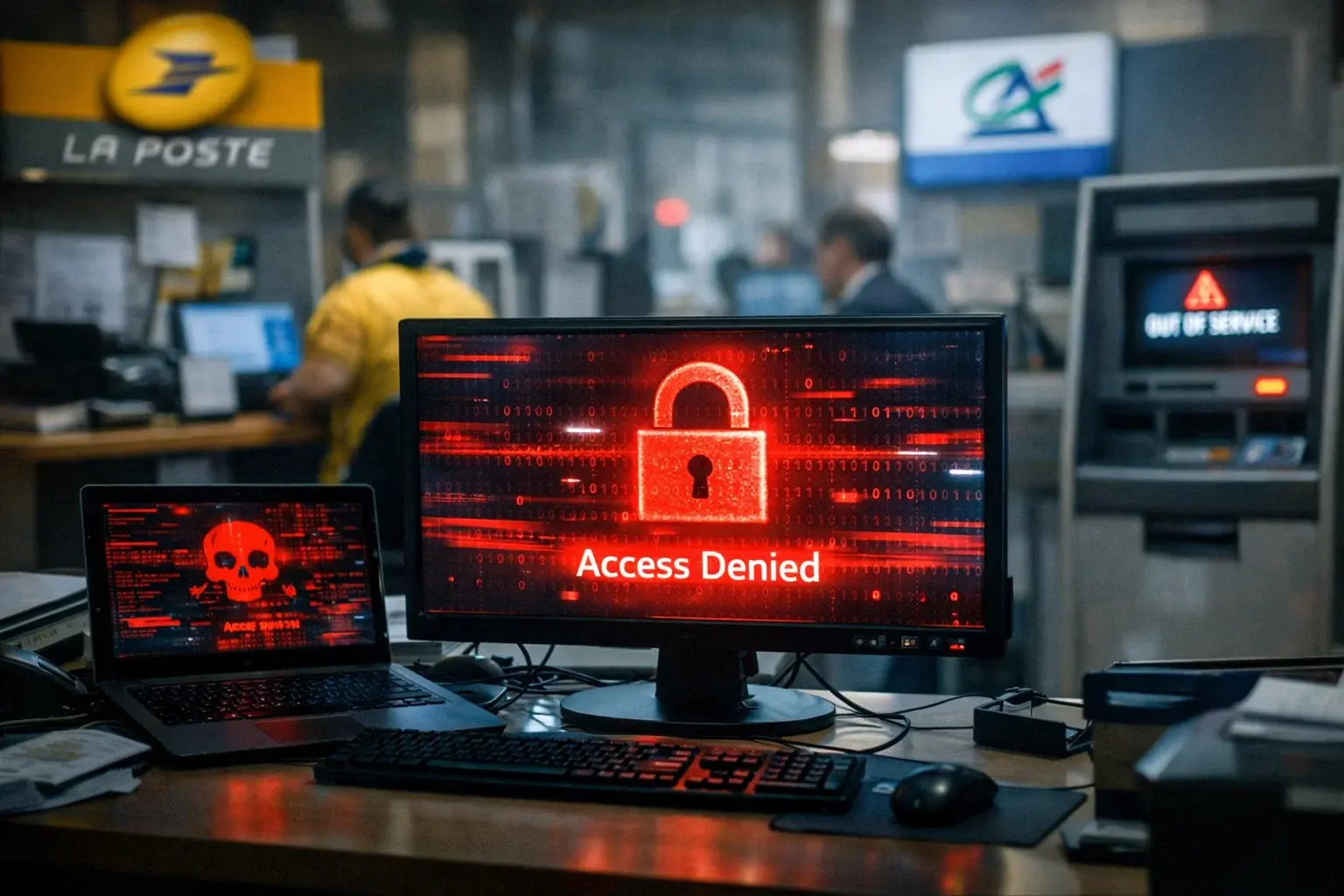 Ciberataque Paraliza La Poste y Afecta Banca Digital en Francia