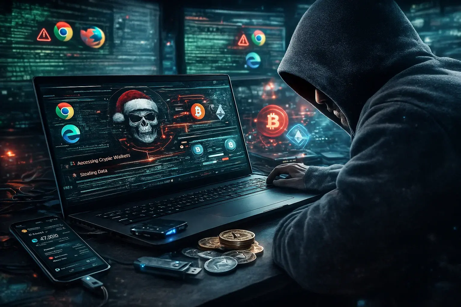 SantaStealer: Nuevo Malware Roba Datos de Navegadores y Wallets Cripto