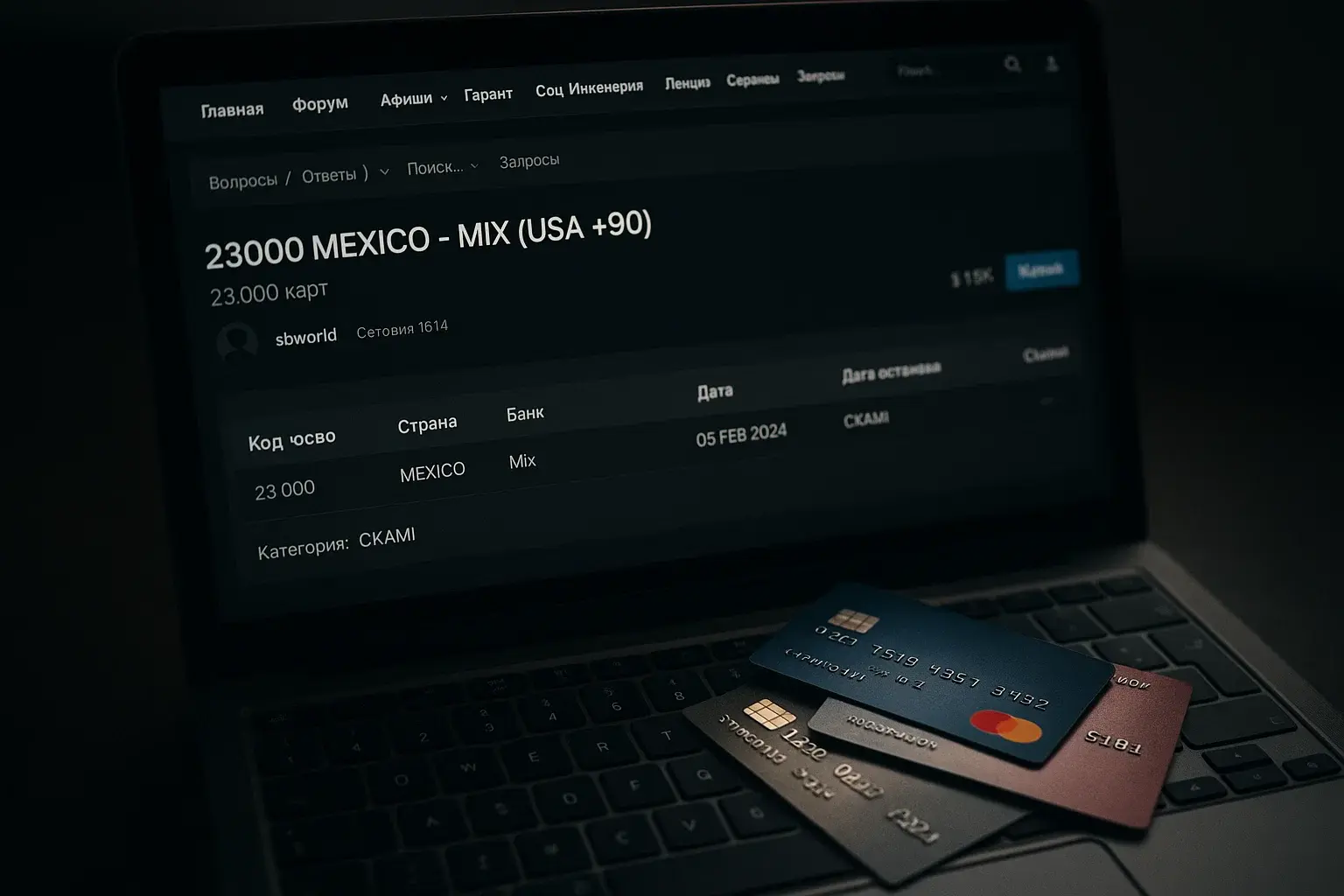Hackers Venden 23 mil Tarjetas Bancarias Mexicanas en La Dark Web